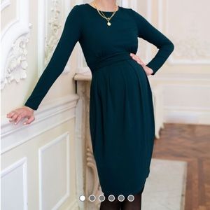 Seraphine Emerald Maternity and Nursing Dress